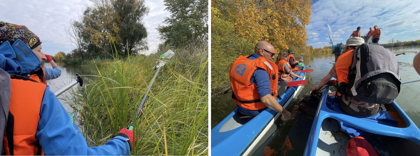 Riversavers in action – cleanup in progress. (Photos: Sára Bőhm / Plastic Cup)